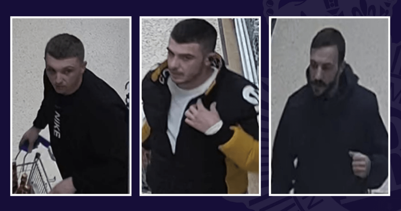 Police Have Released Images Of Three Men They Wish To Trace After A High-value Theft At A Supermarket In Mansfield