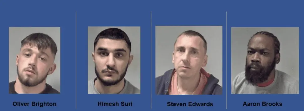 Worcester Police Jail Four in Major County Lines Drug Gang Bust