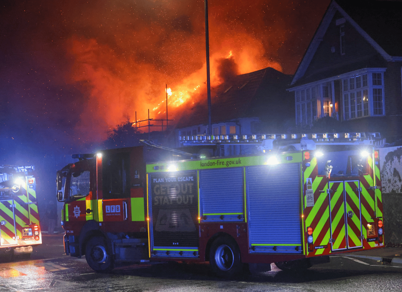 Fire Crews Battle Belvedere Bungalow Blaze Following Reports Of An Explosion