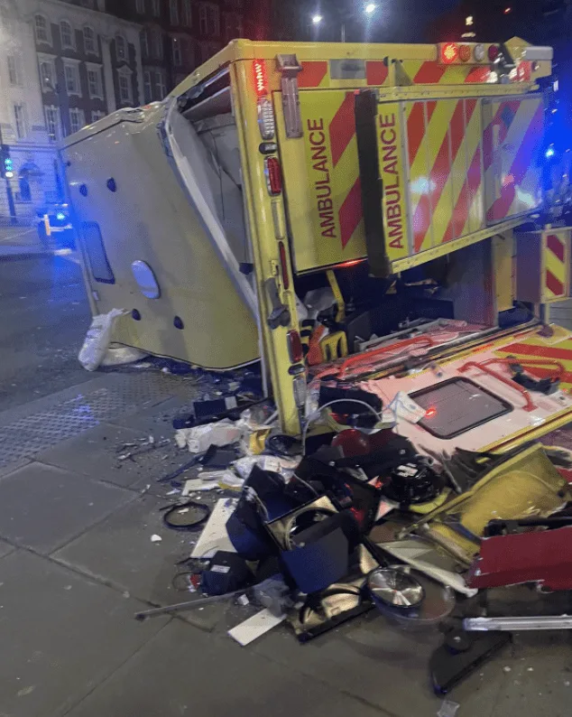 Paramedics Hurt as Ambulance Crashes into Double-Decker Bus After Running Red Light in Marylebone
