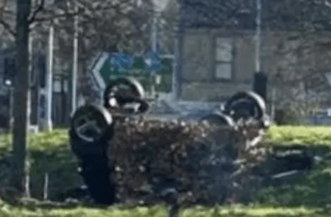 Dramatic Early Morning Crash Sees Car Flip at Eltham Roundabout, 23-Year-Old Hospitalised