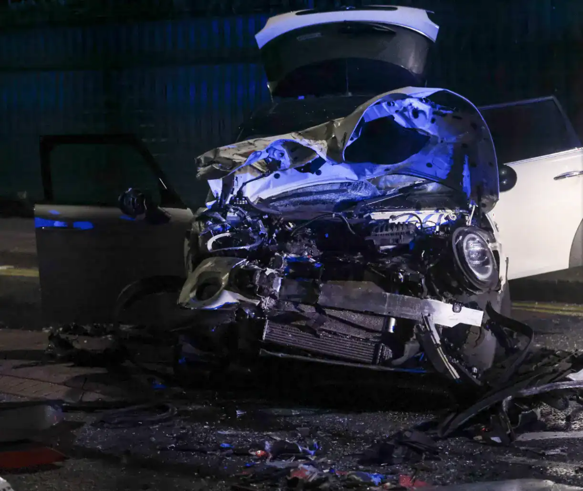 60mph BMW Mini Police Chase Ends in Crash with London Bus – Five Passengers Escape Injury
