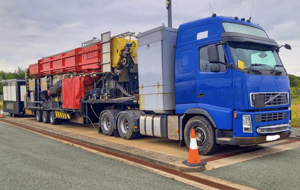A Truck Was Stopped From Driving On The Road After Six Defective Tyres And An Overweight Load Were Discovered.
