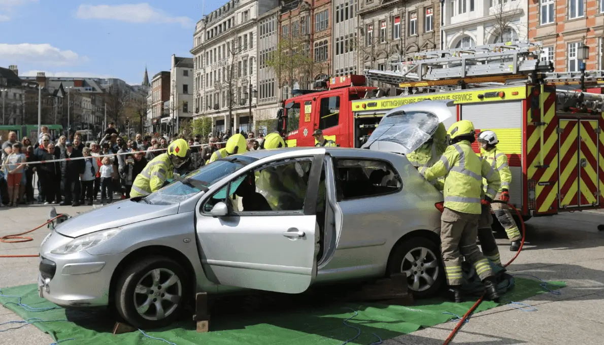 Nottingham’s Old Market Square Shuts for Dramatic Drink-Drive Crash Rescue Demo