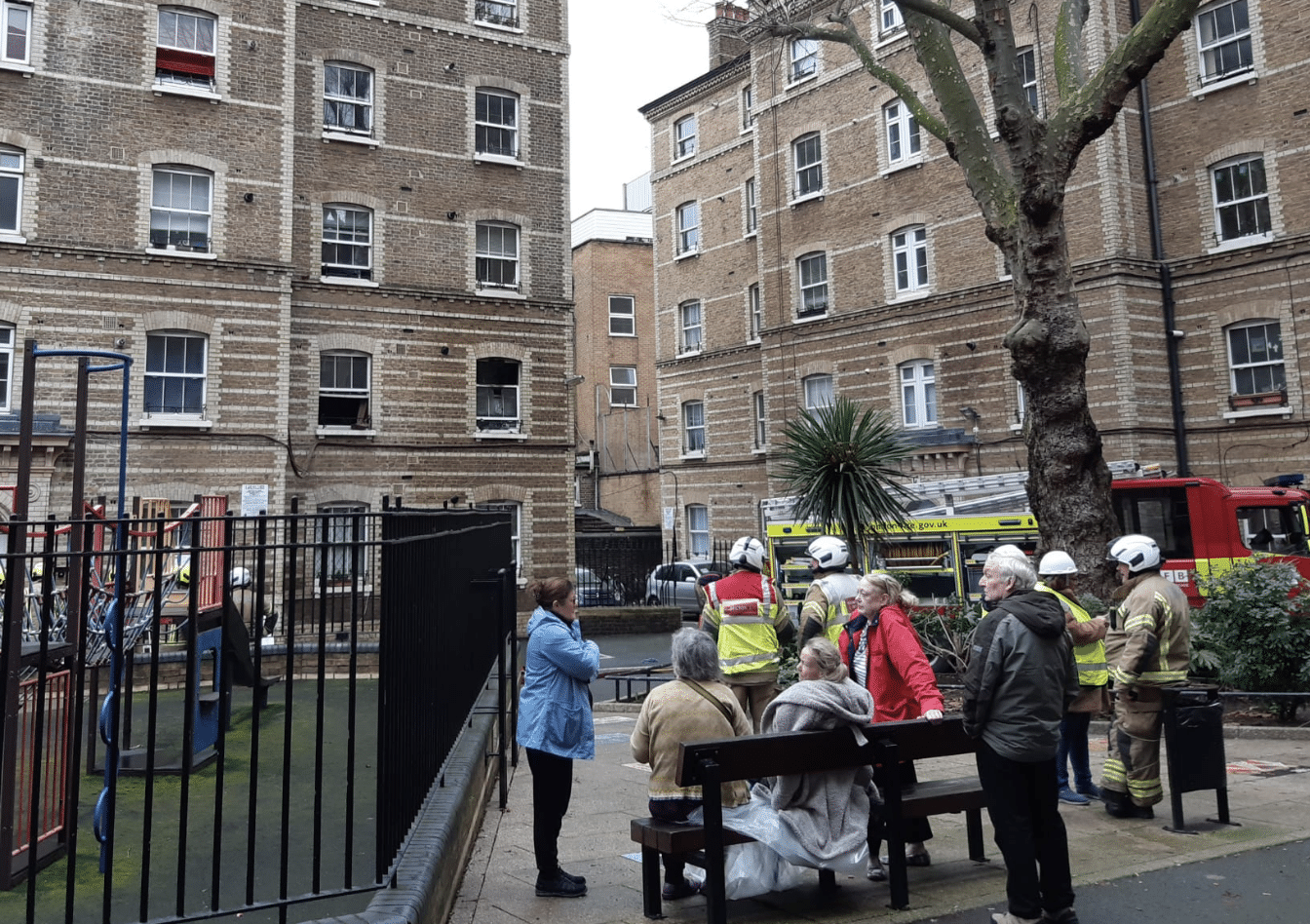 A Flat Fire On Herbrand Street In Bloomsbury Has Been Attended By Six Fire Engines And Approximately 40 Firefighters