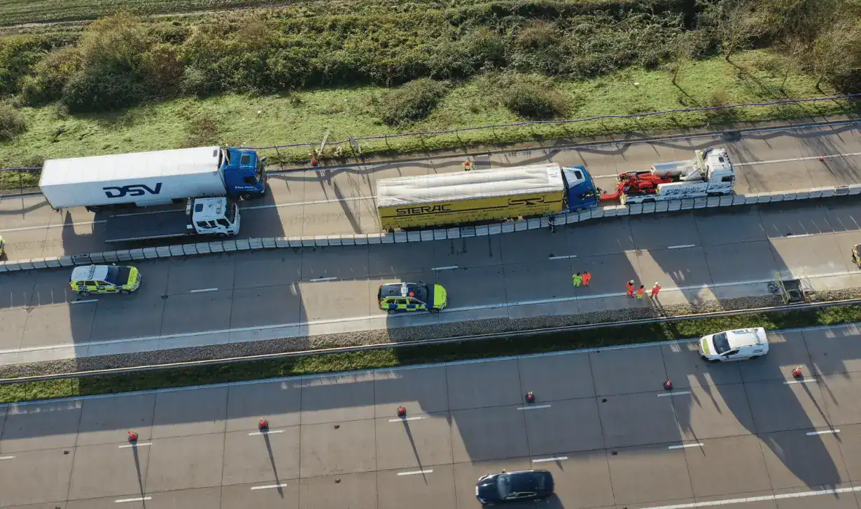 M20 Chaos Near Ashford: Lorry Crash Closes Lane, Causes Three-Mile Tailbacks and 30-Minute Delays