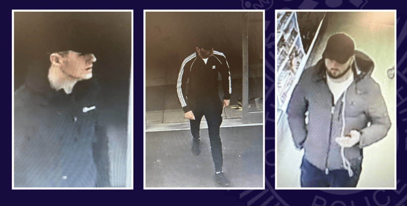 Police Investigating The Theft Of A Large Number Of Cosmetic Products Have Released Images Of Three Men They Would Like To Speak To