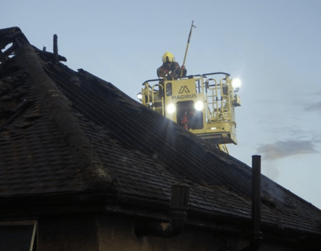 Most Of The Roof And Half Of The First Floor Of An End-of-terrace House Was Damaged By Fire: There Were No Reports Of Any Injuries