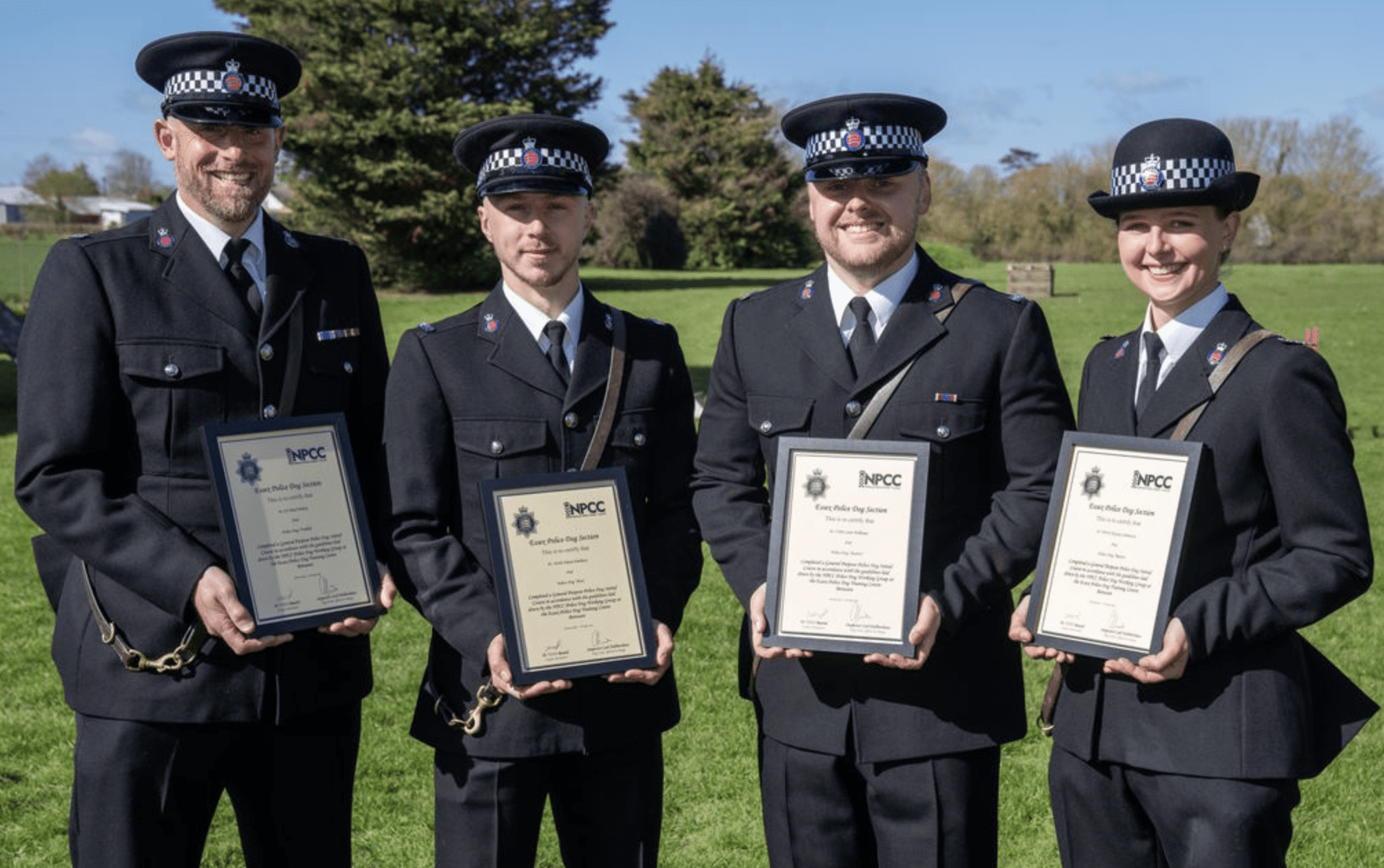 The Essex Police Dog Section Welcomed Four New Canine Crimefighters And Two New Handlers Into Their Ranks At A Ceremony At Their Sandon Base