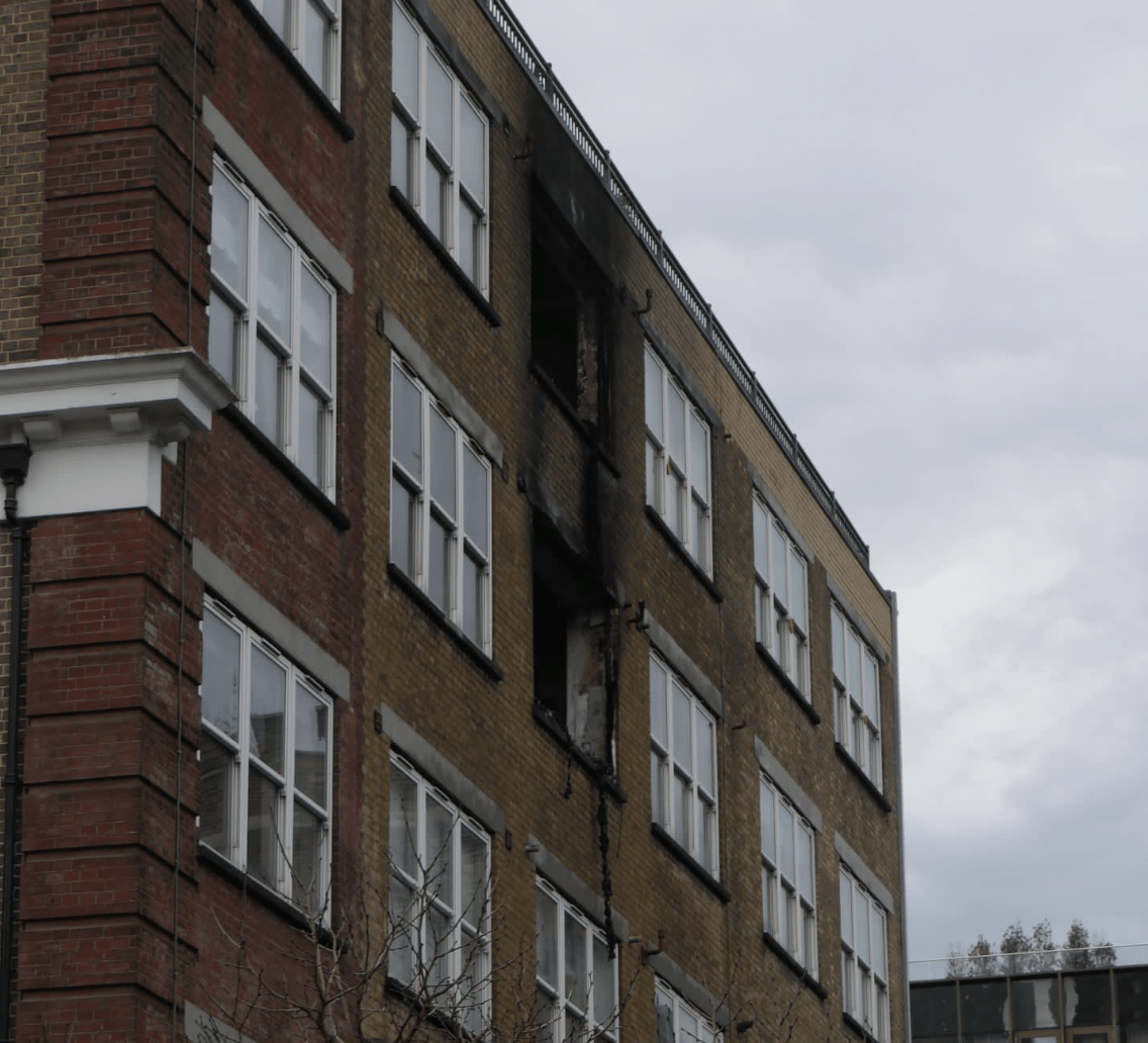 Most Of A Four-roomed Flat On The Third Floor Of A Residential Building Was Damaged By Fire