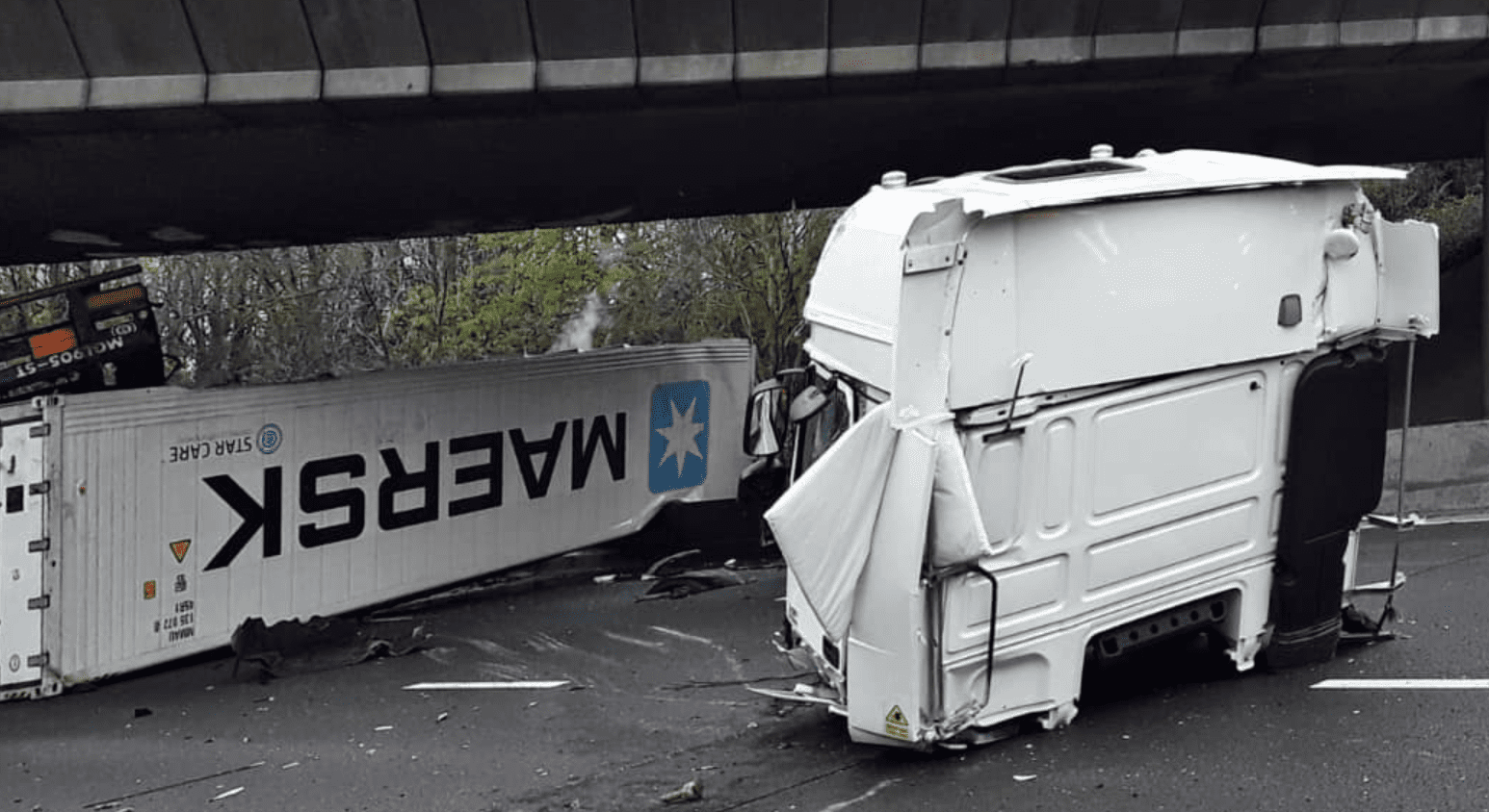 Traffic On The #m6 In #staffordshire Has Been Stopped In Both Directions Between J12 (#cannock) And J13 (#stafford) Due To A Collision Involving A Lorry That Has Caught Fire