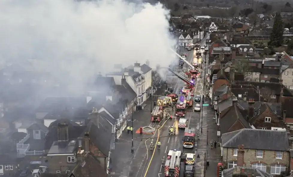 Four Fire Engines Still Remain At The Scene Of The Fire In Midhurst