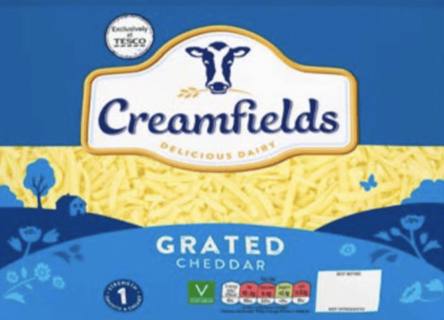 Tesco Is Recalling Tesco Creamfields Grated Cheddar Because It Is Unsafe To Eat
