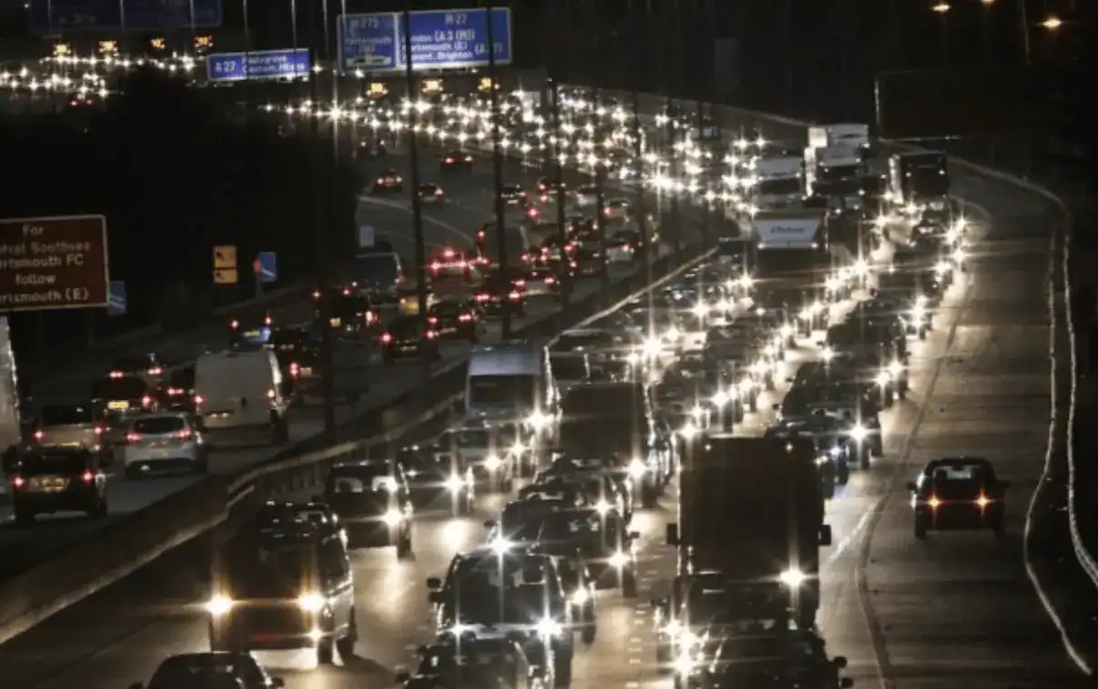The M27 in Hampshire is closed westbound between J12 and J11 (near Fareham) due to a serious collision