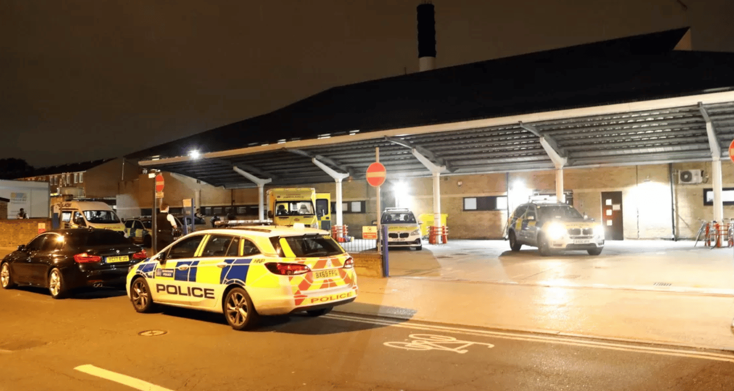 Vehicle Being Chased By Armed Police Officers Ploughs Head On Into Bus In Hackney East London