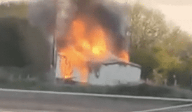 Arson Probe Launched After Caravan Is Torched