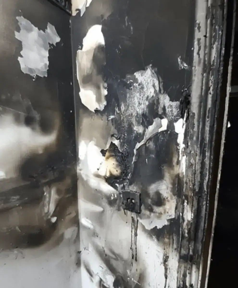 A flat fire on Lichfield Grove in Finchley was tackled by six fire engines and approximately 40 firefighters