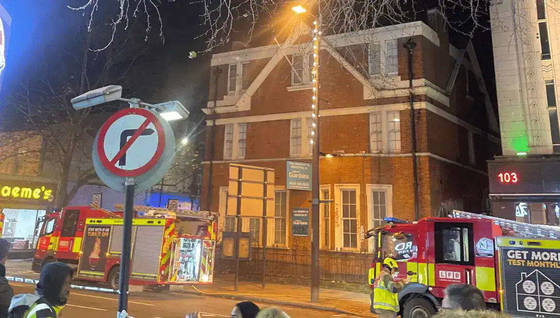 Blaze Rips Through Former Streatham Police Station—Six Fire Engines Battle Inferno on High Road