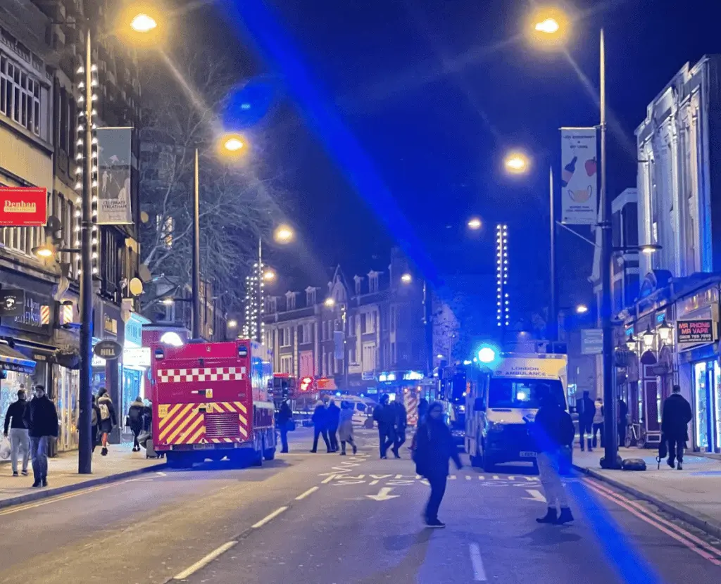 Streatham Police Set Ablaze In South West  London