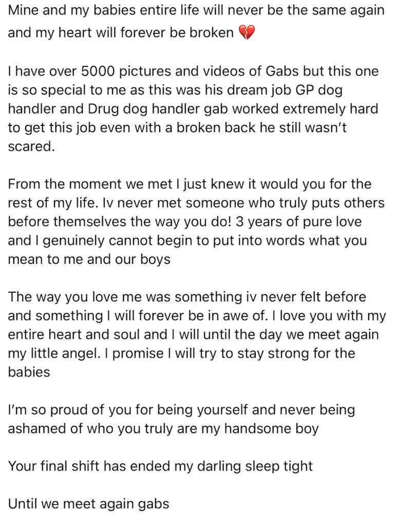 Girlfriend Of Gravesend Dog Handler Pays Personal Tribute To Partner Who  Stood In The Way To Stop Further People From Being Crushed In Brixton