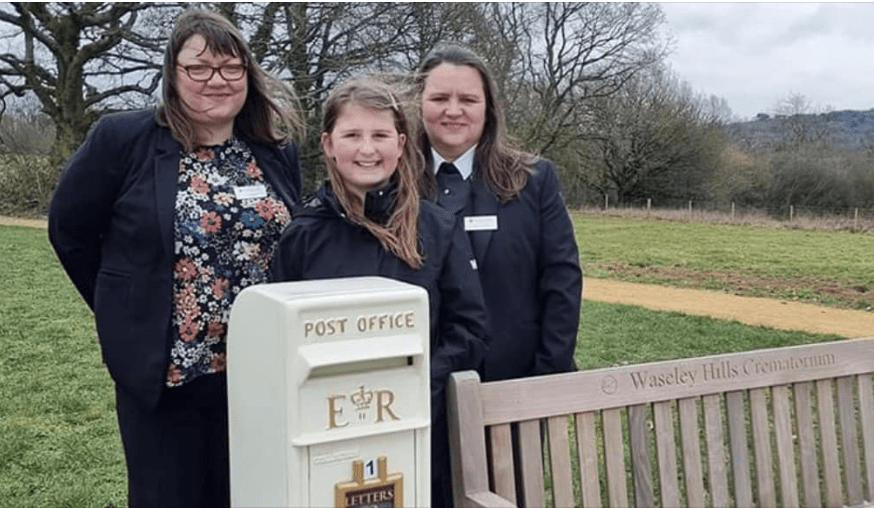 A New Memorial Post Box Which Allows People To Send ‘letters To Heaven’ To Their Loved Ones Has Been Installed At Waseley Hills Crematorium.