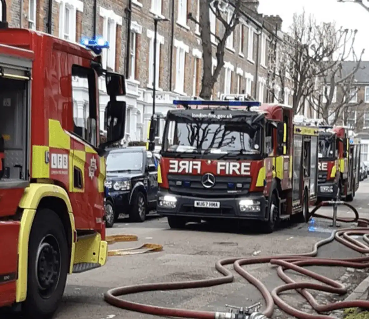 Eight fire engines and around 60 firefighters tackled a fire at a house on Stavordale Road in Highbury