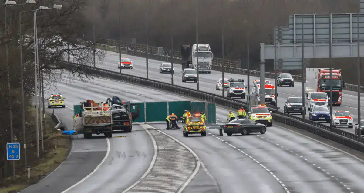 Two Dead, Two Injured in High-Speed M25 Horror Near Reigate – Police Seek Witnesses