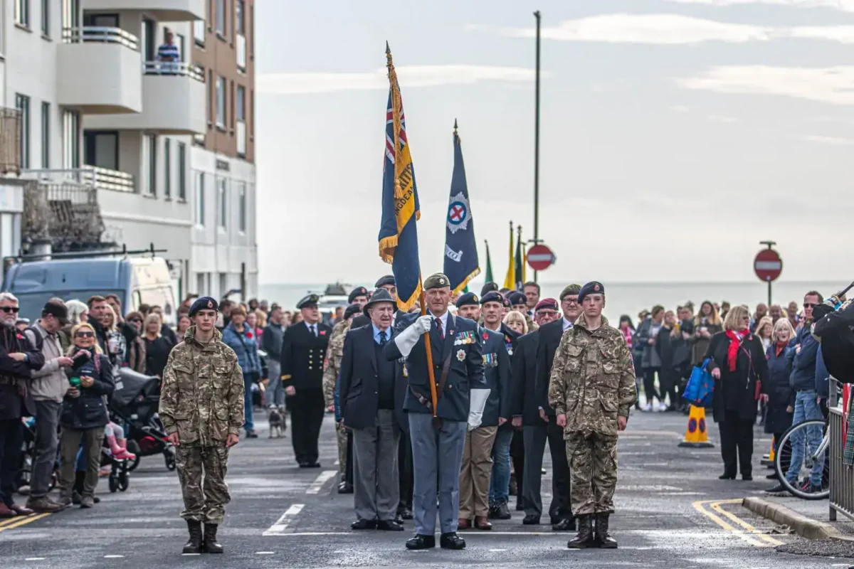 King Charles Makes Historic First Cenotaph Wreath Laying as Sussex Falls Silent on Remembrance Sunday