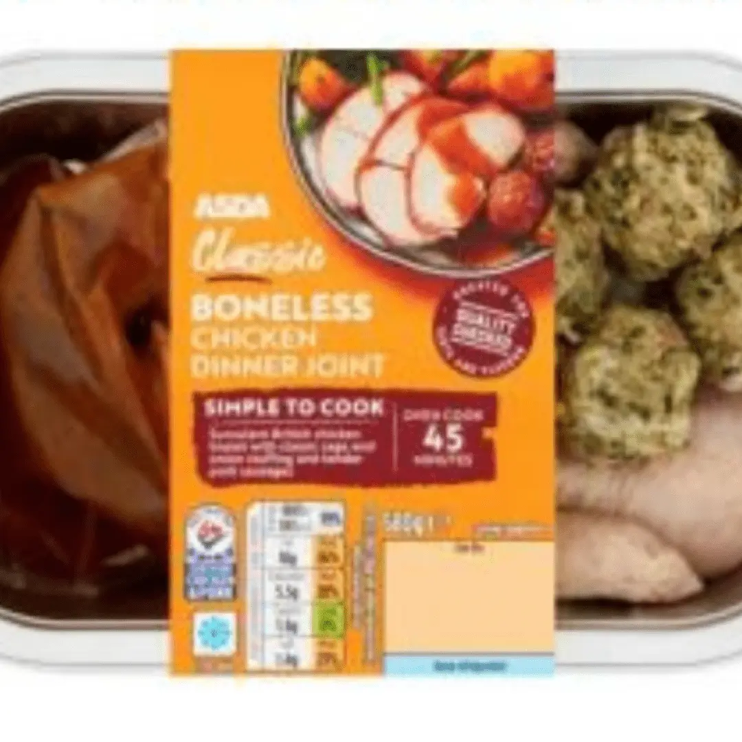 Asda Recalls Classic Boneless Chicken Dinner Joint Over Undeclared Wheat