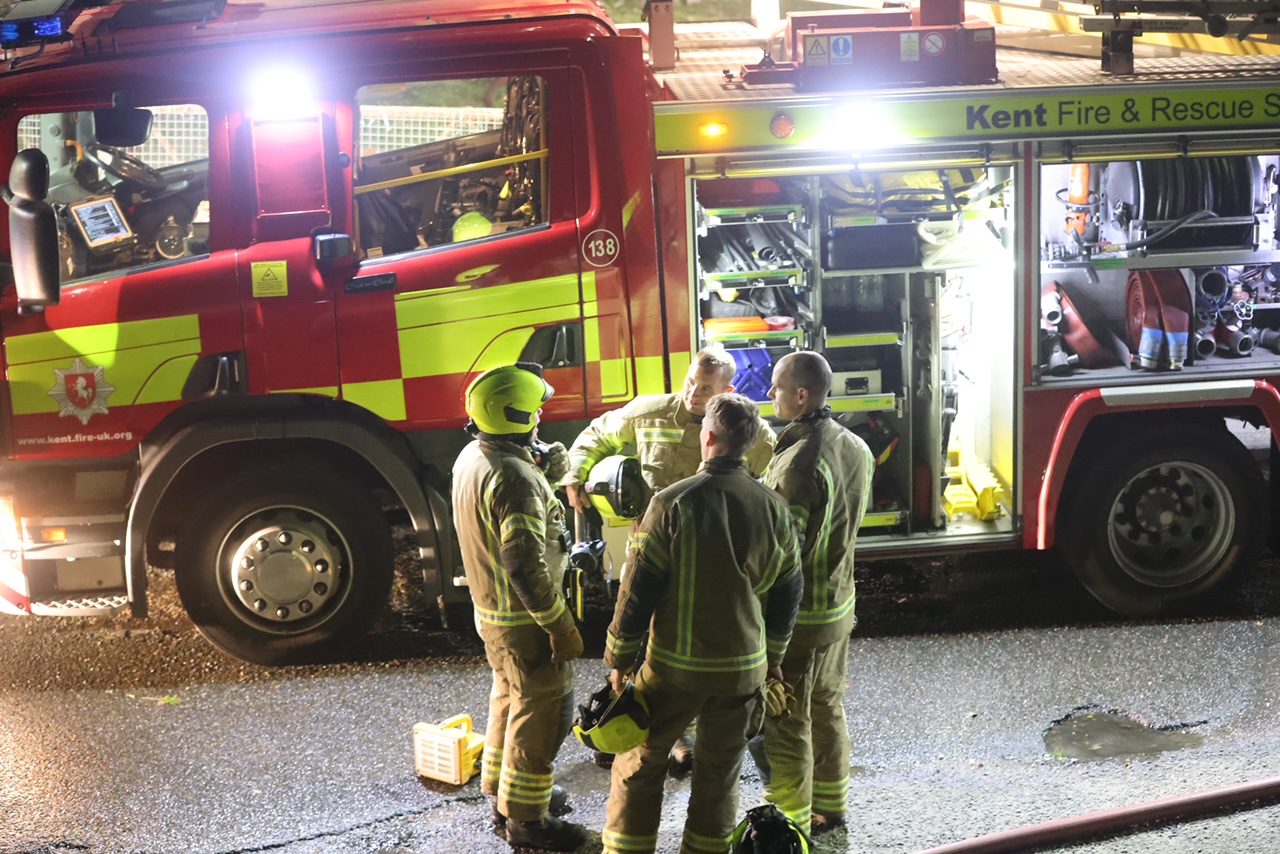 Kent Fire And Rescue Service Was Called To A House On Dickens Road In Gravesend After Reports Of A Fire In The Living Room