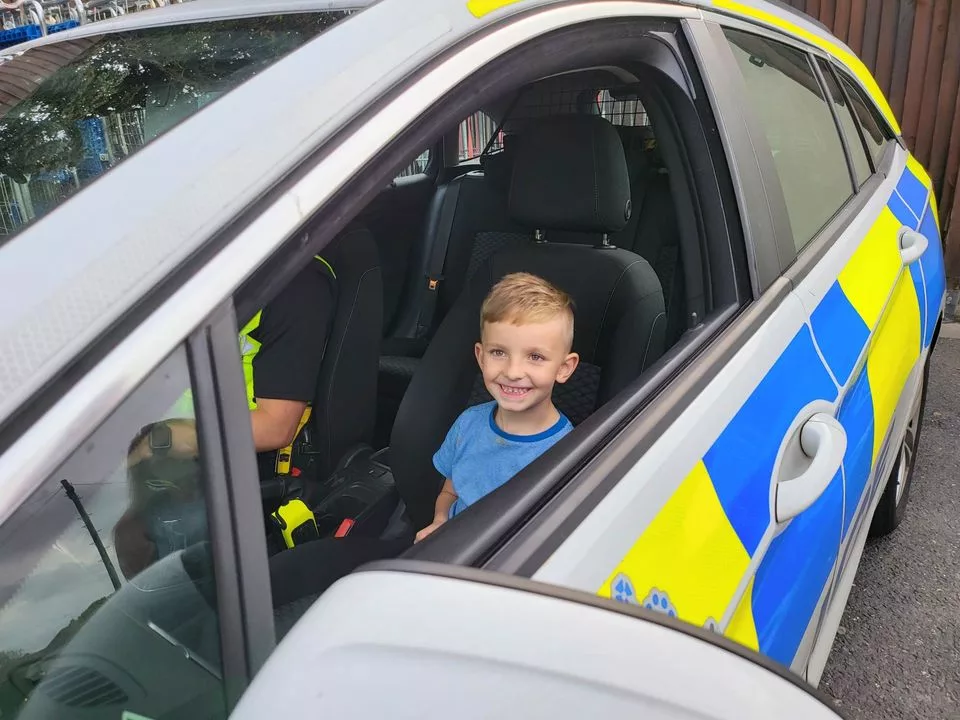 In A Heartwarming Encounter At A Tesco Store, A Young Boy Named Izaak Had An Unforgettable Experience With A Friendly Police Officer