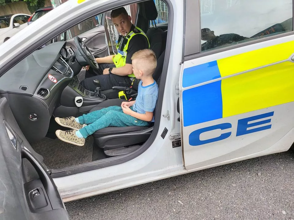 In A Heartwarming Encounter At A Tesco Store, A Young Boy Named Izaak Had An Unforgettable Experience With A Friendly Police Officer