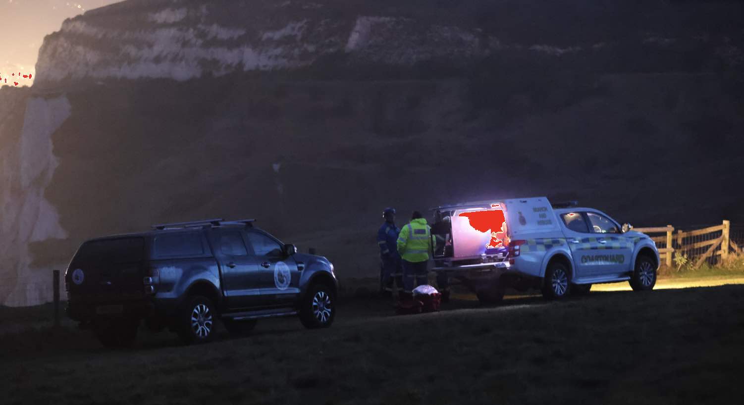 Emergency Services And The Air Ambulance Has Been Called To The White Cliffs Of Dover After A Teenager Is Found