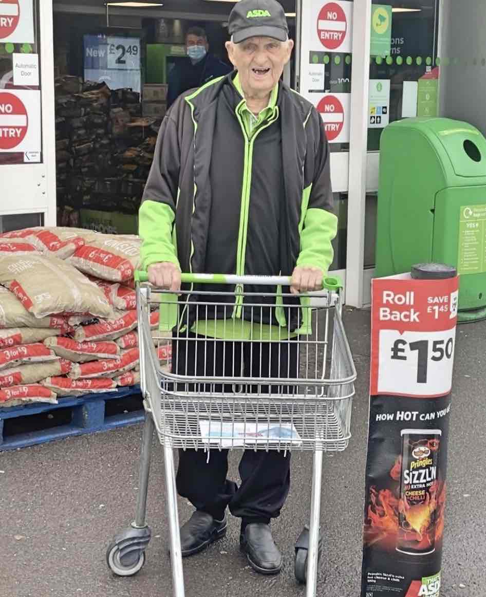 A Very Happy Retirement To Our Much-loved Porter Ron Withers, Who At The Age Of 90 Is One Of  Asda Colleagues