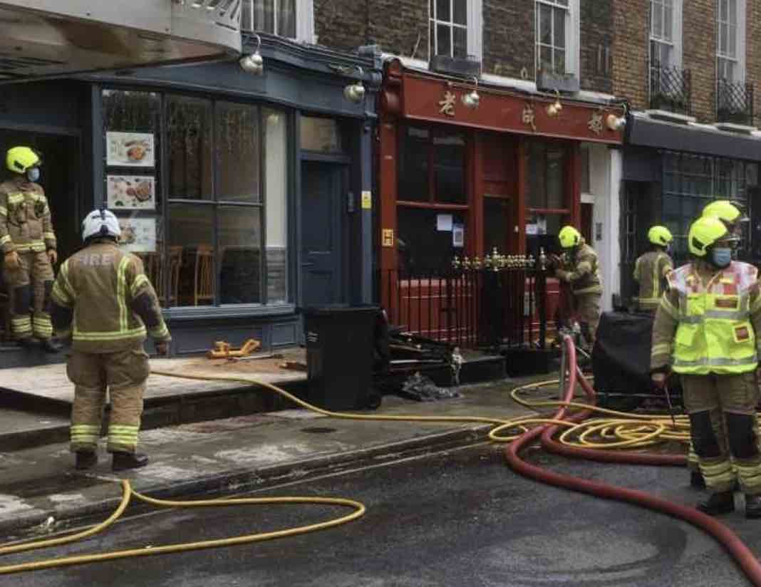 Eight Fire Engines And Around 60 Firefighters Were Called To A Fire At A Restaurant With Flats Above On Leigh Street In Bloomsbury