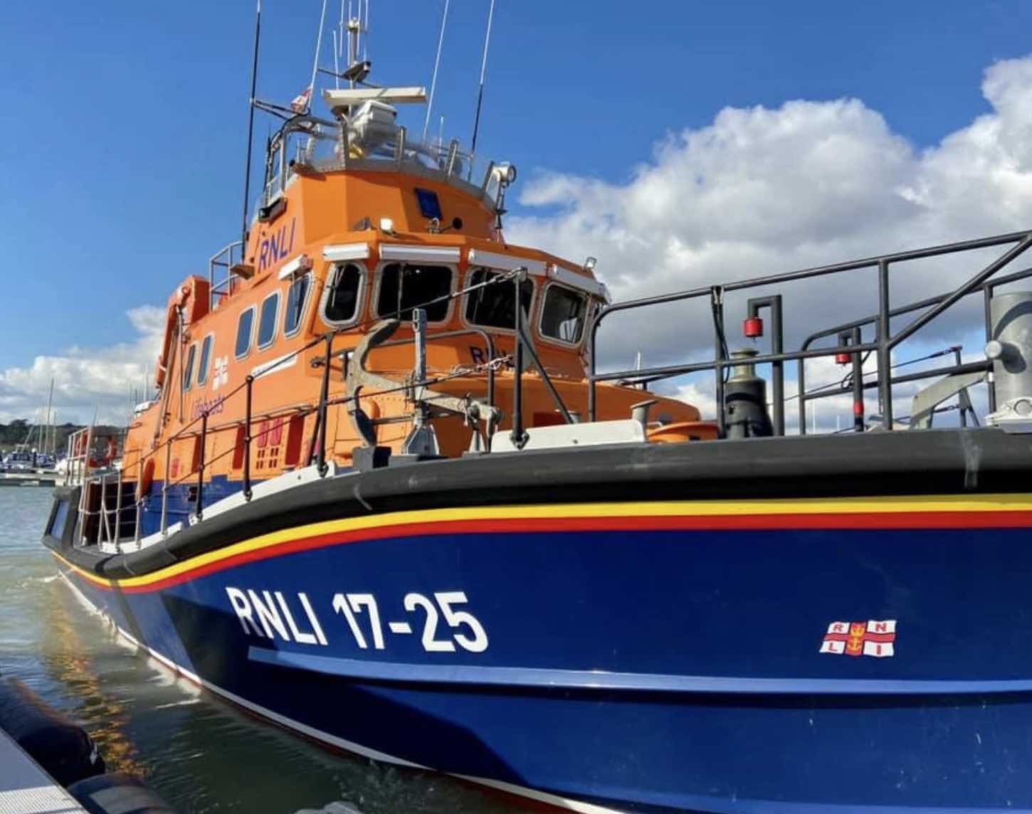Yarmouth’s Severn Class All Weather Lifeboat,  Tasked To Launch By Hm Coastguard  To Assist A  45 Foot Yacht