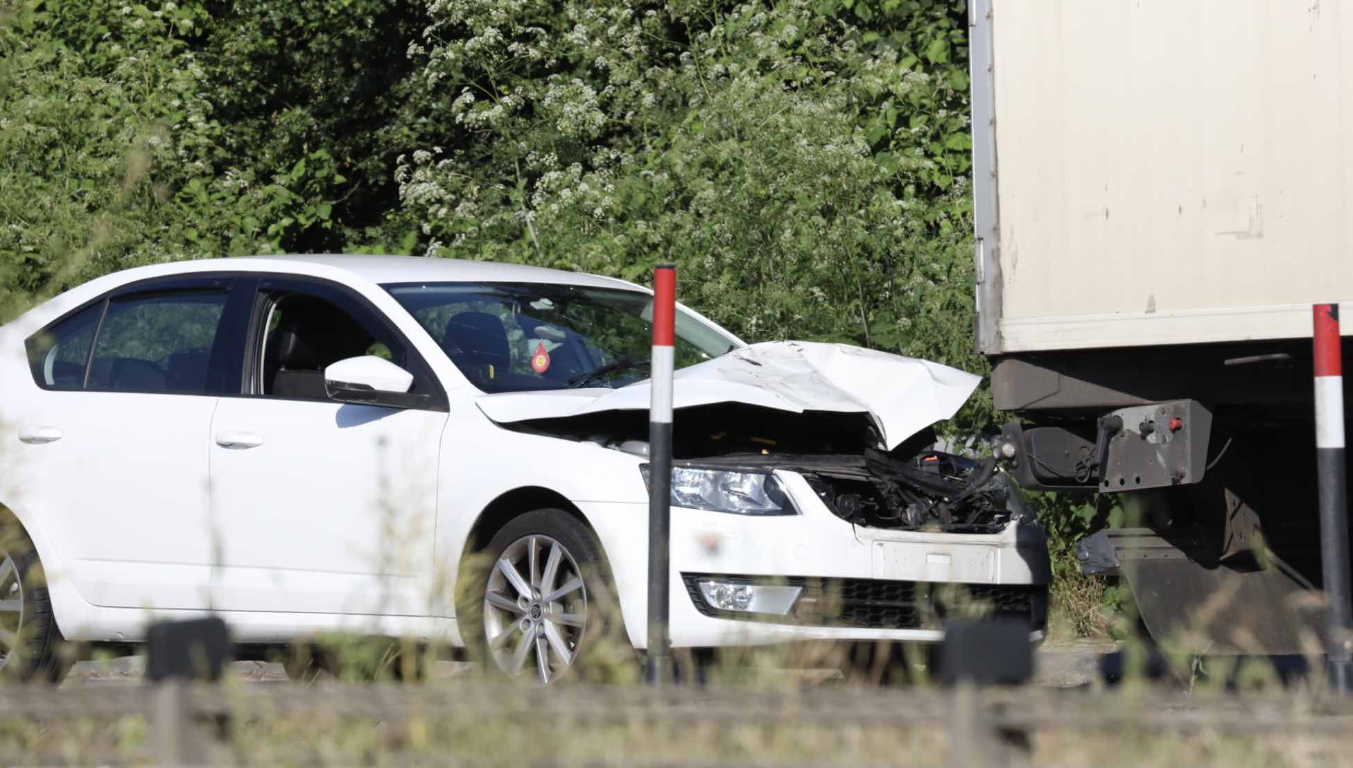 Driver Escapes Serious Injury After Rear Ending Lorry On The Busy A249 Near Sittingbourne