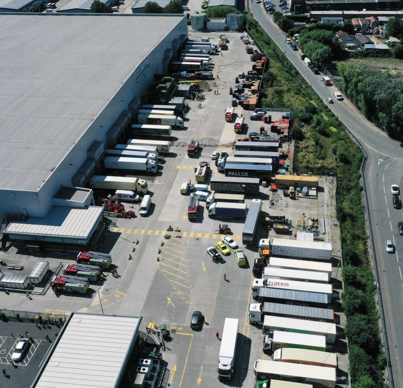 Ocado Group Say Damage Is Limited To a Small Section Of less Than 1% Of the Grid Having Been Contained By planned fire Attenuation measures