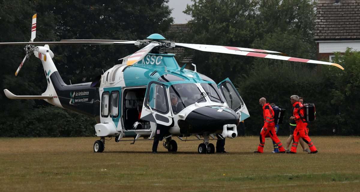 A Man And Child  Have Been Flown To A London Hospitial Following A Serious Collision In Lydd