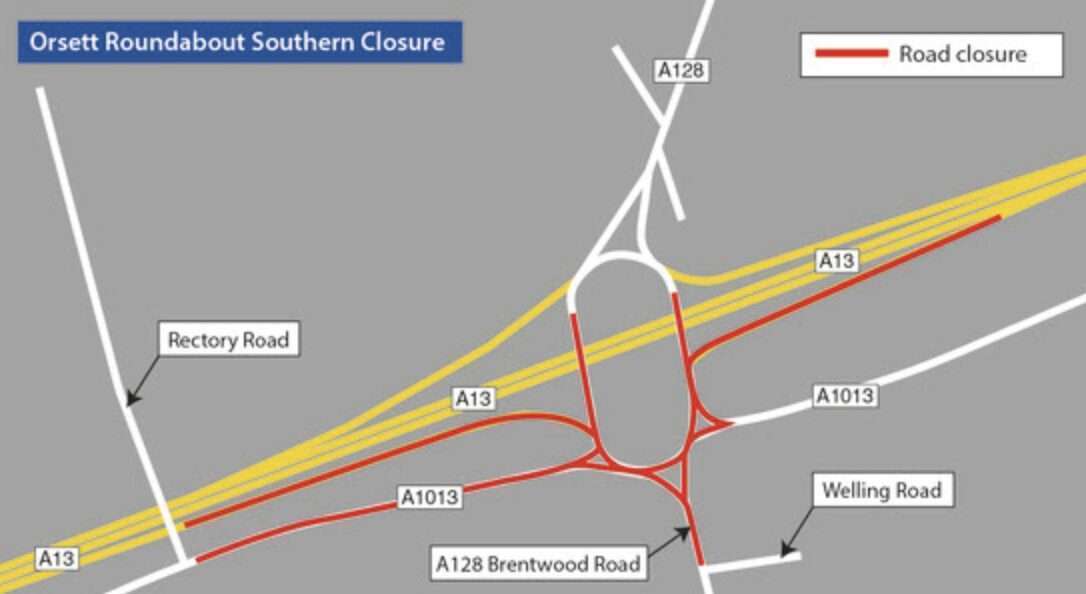 A13 Closed At Stanford-le-hope Junction This Weekend