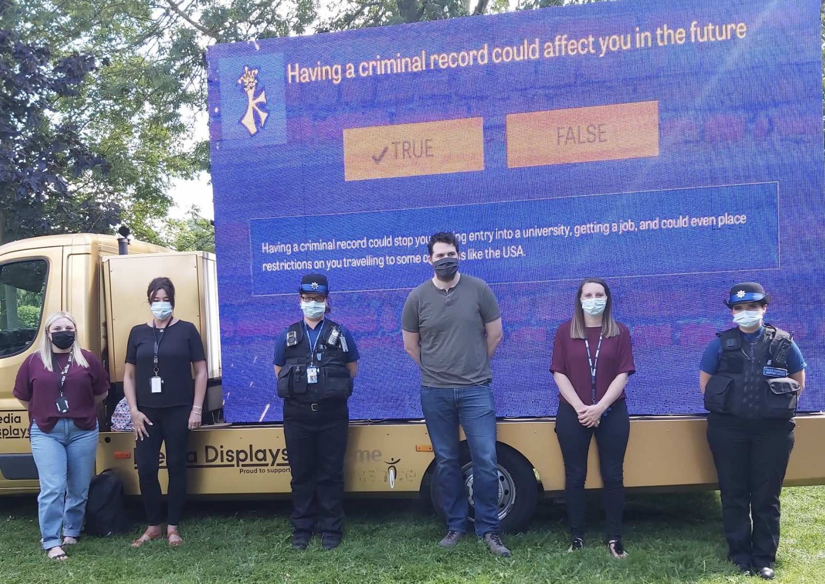 Representatives From Crimestoppers Have Joined Officers In Dartford Town Centre This Week To Remind Local Teenagers About The Dangers Of Being Involved In Knife Crime