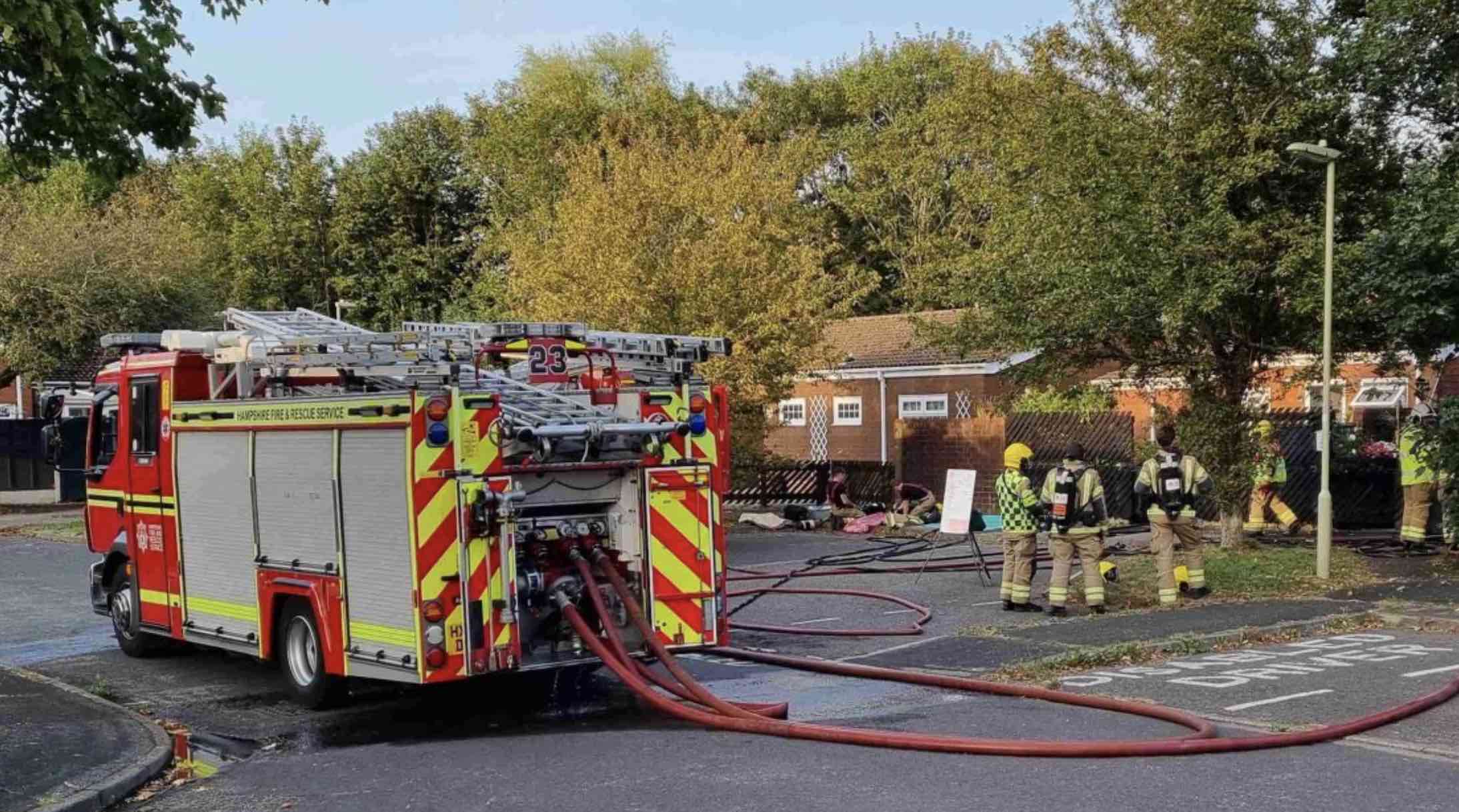 Homes evacuated after devastating blaze destroys Gosport bungalow