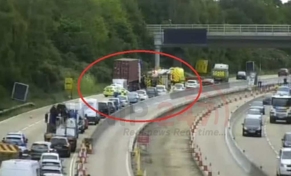 Long Delays After Collision On M27 Motorway In Southampton