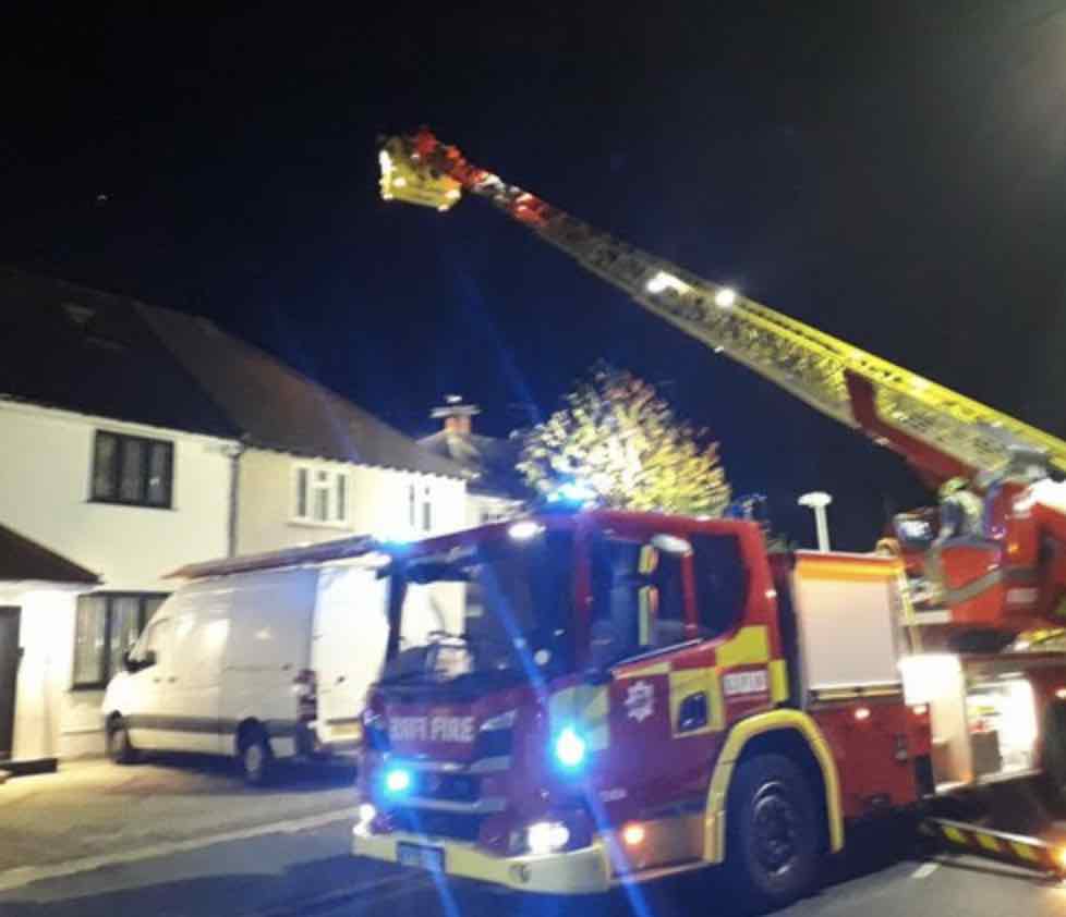 Six Fire Engines And Around 40 Firefighters Were Called To A House Fire On New Heston Road In Heston Last Night.
