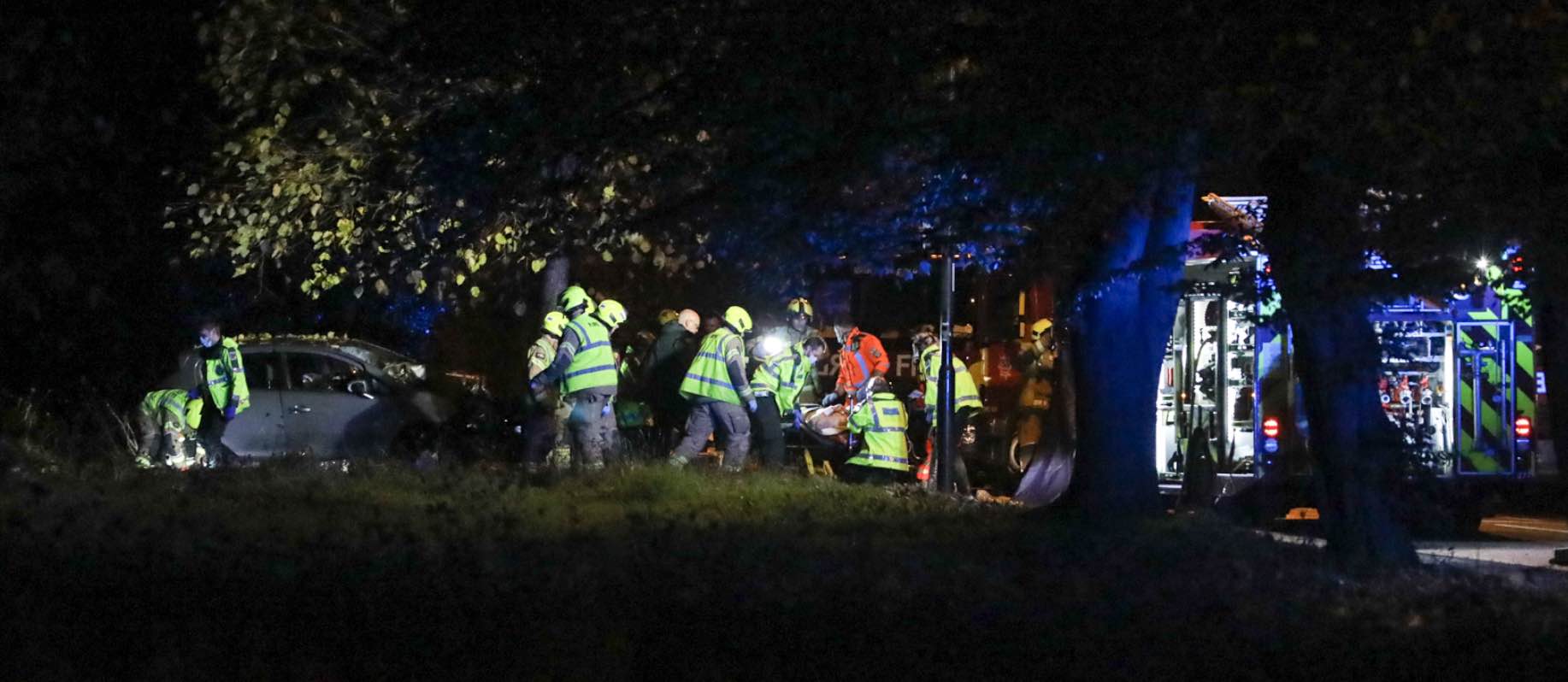 Driver In Critical Condition After Car Leaves The Road  Crashing  Into Tree In South Norwood