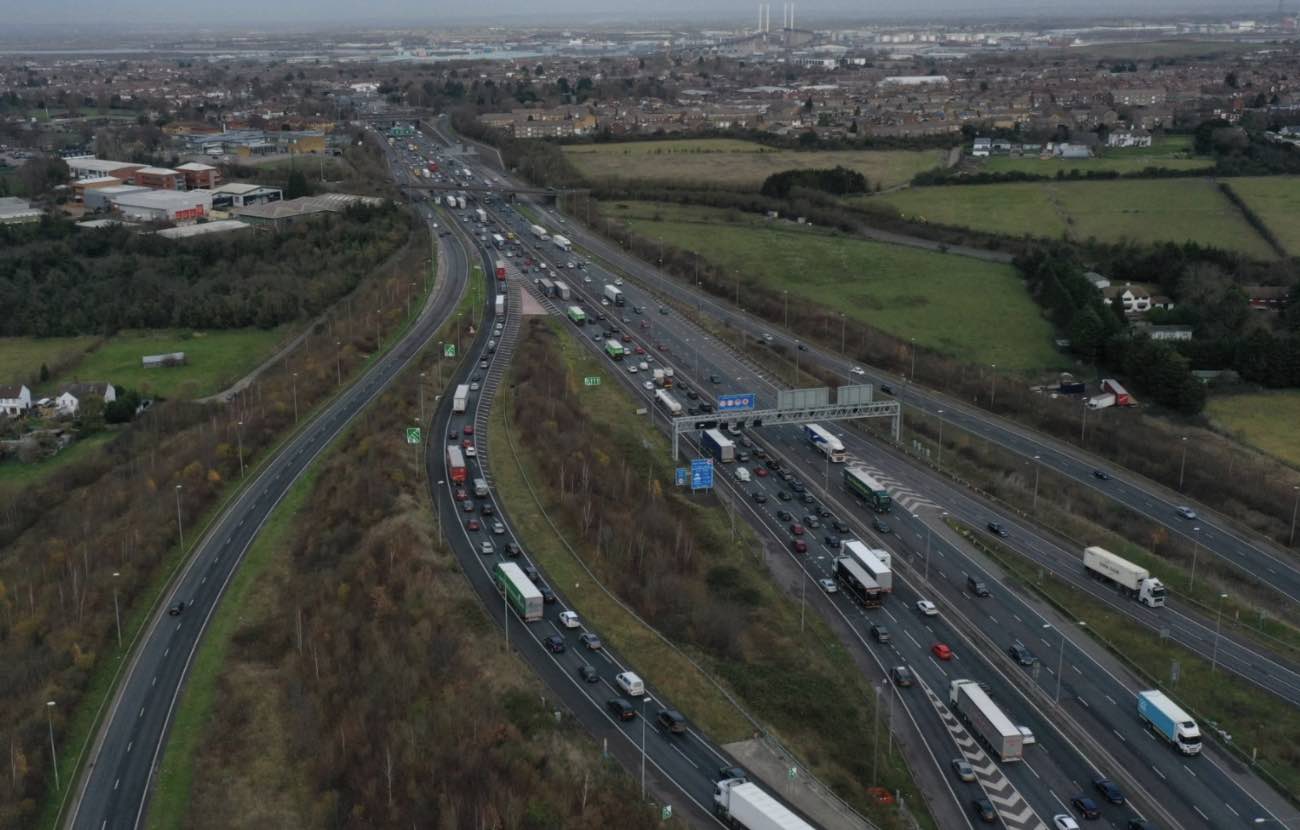 Long Delays M25 Dartford Crossing Following A Collision In The East Bore Tunnel Is Closed