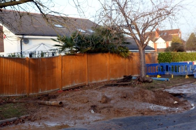 House Subsides And Sink Holes Open Up On A Berkshire  Road