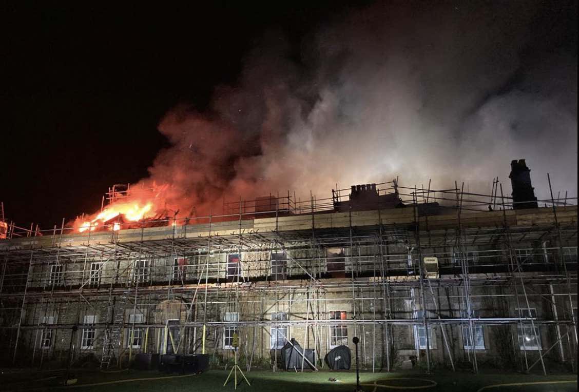 There Are Approximately 75 Firefighters On Scene  Dealing With A Significant Fire At A Property In #westbrook Near #bromham