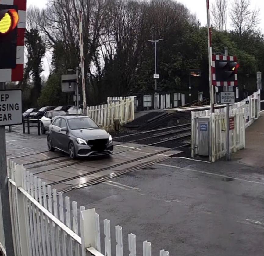British Transport Police Is Warning Drivers And Pedestrians Of The Consequences Of Misusing Level Crossings After Several Incidents Have Been Recorded At Kintbury Level Crossing, Berkshire