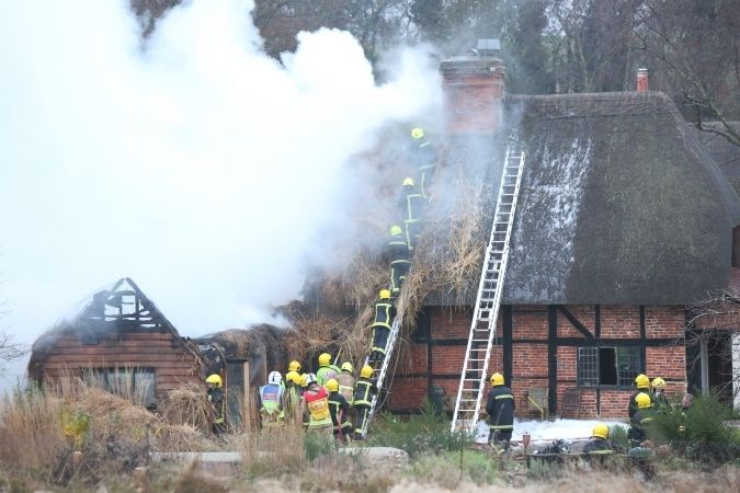 Fire Rips Through Multimillionaire Tv Mogul Grade Two Listed Farm House Near Romsey